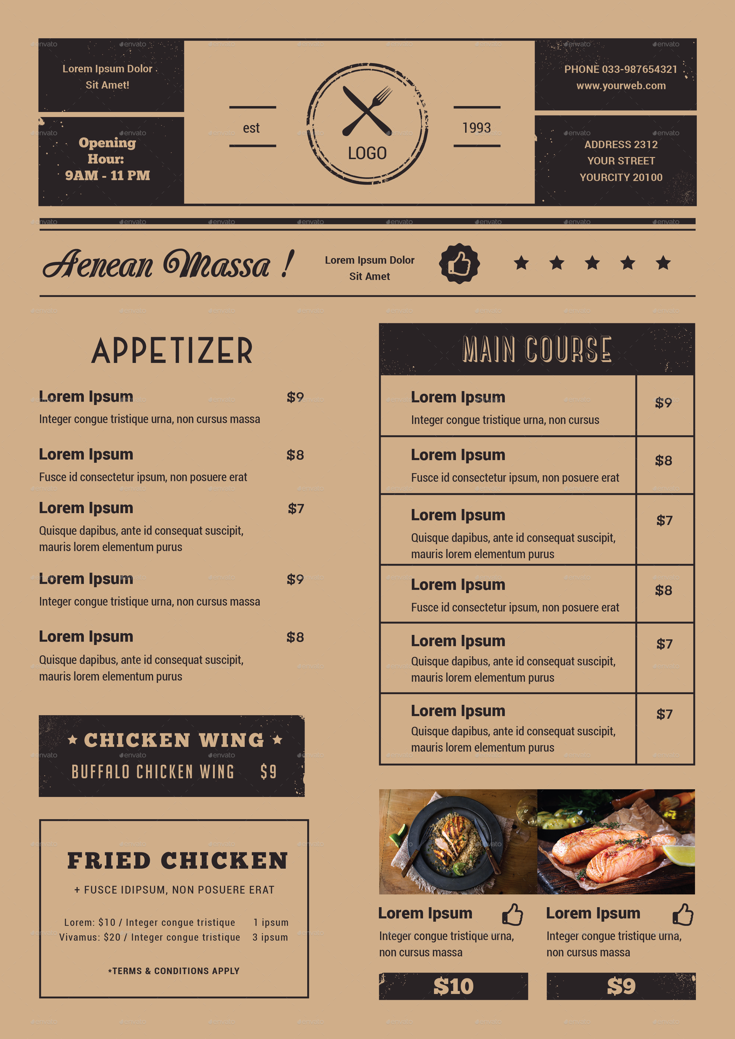 simple restaurant menu by infinite78910 graphicriver simple menu design